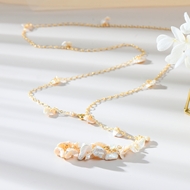 Picture of Great Artificial Pearl Gold Plated Long Pendant