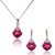 Picture of Beautiful Shaped Classic Rose Gold Plated 2 Pieces Jewelry Sets