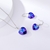 Picture of Swarovski sparkling colorful heart-shaped necklace and earring set