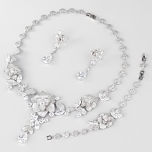 Show details for Attractive White Copper or Brass 3 Piece Jewelry Set For Your Occasions