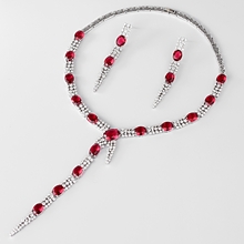 Show details for Good Quality Cubic Zirconia Red 2 Piece Jewelry Set