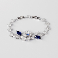 Show details for Distinctive Blue Flowers & Plants Fashion Bracelet at Great Low Price
