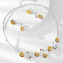 Show details for Designer Platinum Plated Zinc Alloy 2 Piece Jewelry Set with Easy Return