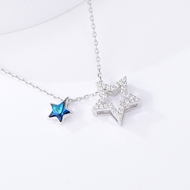 Show details for Purchase Platinum Plated Star Pendant Necklace with Wow Elements