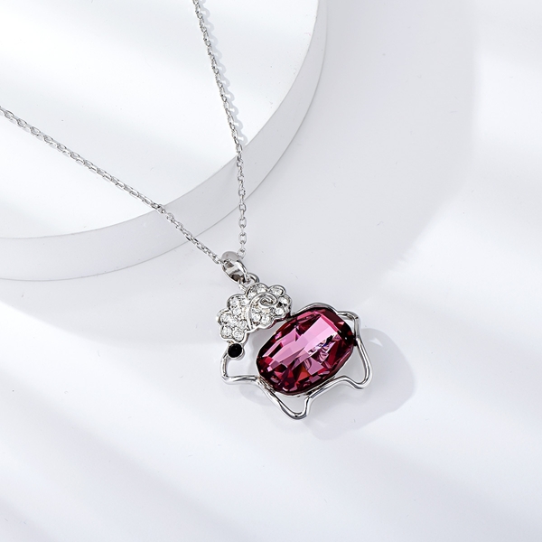 Picture of Charming Purple Small Pendant Necklace As a Gift
