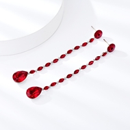 Show details for Zinc Alloy Platinum Plated Dangle Earrings in Flattering Style