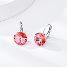 Show details for Unique Swarovski Element Platinum Plated Small Hoop Earrings