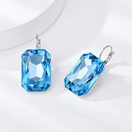 Show details for Superior Sea Blue Geometric Earrings