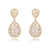 Picture of Copper or Brass Cubic Zirconia Dangle Earrings with Full Guarantee