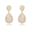 Show details for Copper or Brass Cubic Zirconia Dangle Earrings with Full Guarantee