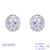 Picture of Trendy Platinum Plated White Stud Earrings with No-Risk Refund