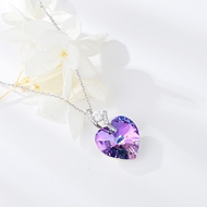 Show details for Top Swarovski Element Platinum Plated Pendant Necklace