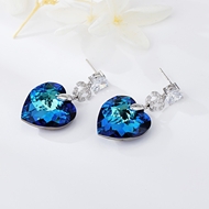 Show details for Love & Heart Big Dangle Earrings with Fast Delivery