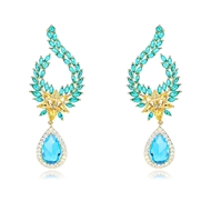 Picture of Designer Gold Plated Big Dangle Earrings with 3~7 Day Delivery