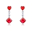 Show details for Unique Cubic Zirconia Red Dangle Earrings