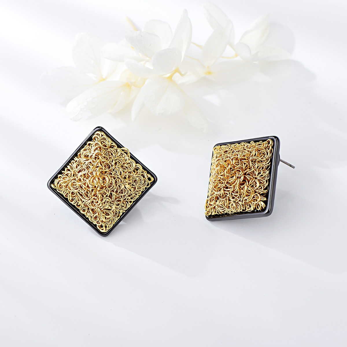 Featured Gold Plated Dubai Stud Earrings with Full Guarantee
