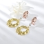 Show details for Sparkly Dubai Gold Plated Dangle Earrings