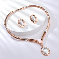 Picture of Dubai Rose Gold Plated Necklace and Earring Set Online Only