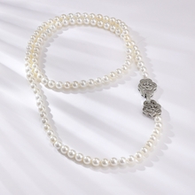 Show details for Irresistible White Copper or Brass Long Chain Necklace As a Gift