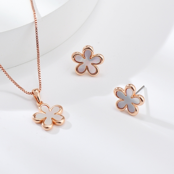 Picture of New Season White Rose Gold Plated 2 Piece Jewelry Set with SGS/ISO Certification