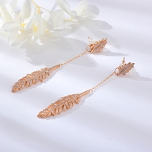 Show details for New Season White Rose Gold Plated Dangle Earrings with SGS/ISO Certification