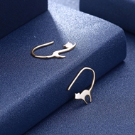 Picture of 925 Sterling Silver Gold Plated Stud Earrings From Reliable Factory