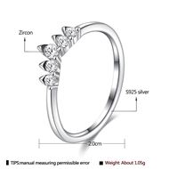 Picture of Great Cubic Zirconia 925 Sterling Silver Fashion Ring