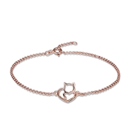 Picture of Reasonably Priced Rose Gold Plated 925 Sterling Silver Fashion Bracelet from Reliable Manufacturer