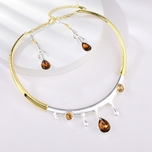 Show details for Big Gold Plated 2 Piece Jewelry Set with Fast Shipping