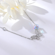 Show details for Pretty Swarovski Element Butterfly Pendant Necklace