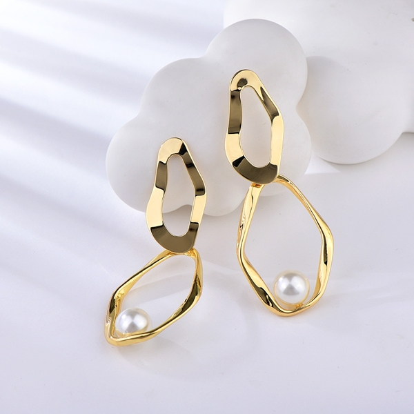 Picture of Unique Artificial Pearl Big Drop & Dangle Earrings
