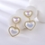 Picture of Sparkling Love & Heart Cubic Zirconia Drop & Dangle Earrings