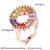 Picture of Eye-Catching Colorful 925 Sterling Silver Fashion Ring in Exclusive Design