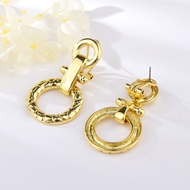 Picture of Staple Big Gold Plated Dangle Earrings