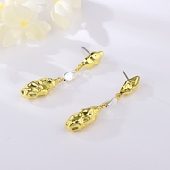 Picture of Nice Big Gold Plated Dangle Earrings