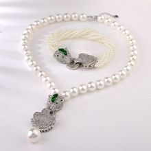 Show details for Cubic Zirconia Platinum Plated 2 Piece Jewelry Set with Easy Return