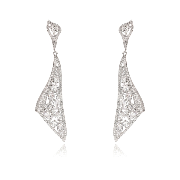 Picture of Featured White Luxury Dangle Earrings with Full Guarantee