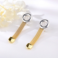 Picture of Brand New Gold Plated Big Dangle Earrings with SGS/ISO Certification