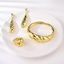 Show details for Unique Big Platinum Plated 3 Piece Jewelry Set