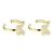 Picture of Staple Small White Clip On Earrings