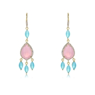 Picture of Purchase Gold Plated Colorful Dangle Earrings Exclusive Online