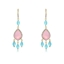 Show details for Purchase Gold Plated Colorful Dangle Earrings Exclusive Online