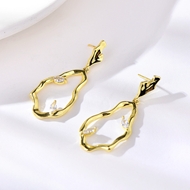 Picture of Eye-Catching Gold Plated Copper or Brass Dangle Earrings with Member Discount