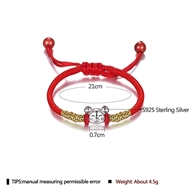 Picture of Hot Selling 925 Sterling Silver Red Fashion Bracelet Factory Direct