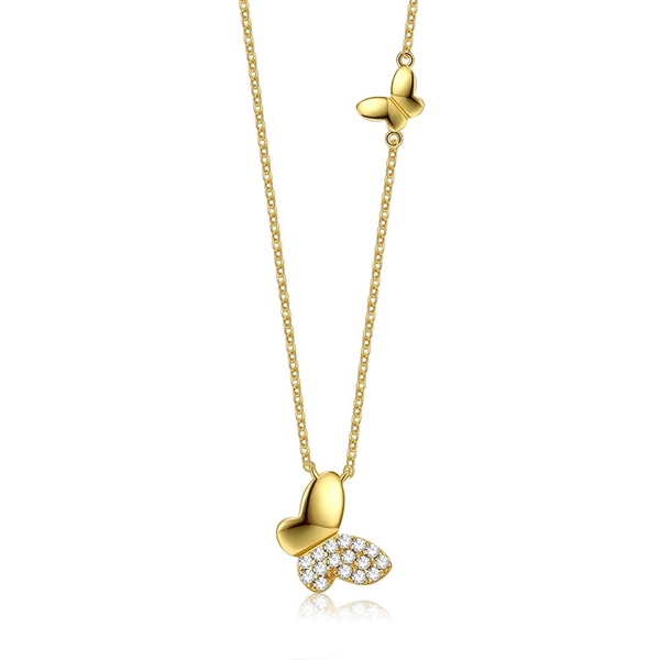 Picture of New Cubic Zirconia Gold Plated Pendant Necklace