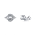 Picture of 925 Sterling Silver Platinum Plated Stud Earrings with Fast Delivery