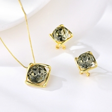 Show details for Fast Selling Yellow Rose Gold Plated Necklace and Earring Set from Editor Picks