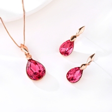 Show details for Distinctive Pink Rose Gold Plated 2 Piece Jewelry Set with Low MOQ