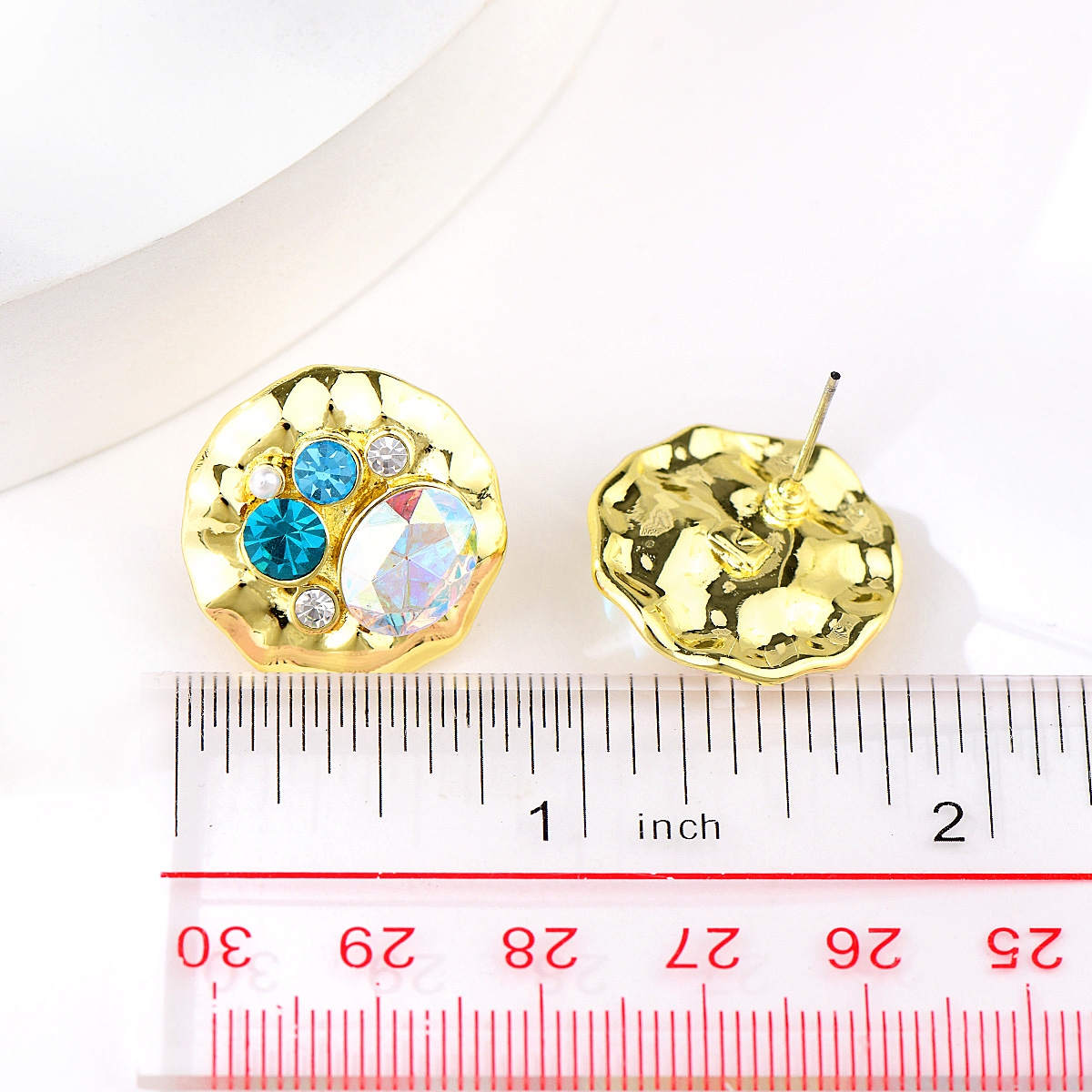 Unusual Small Zinc Alloy Stud Earrings