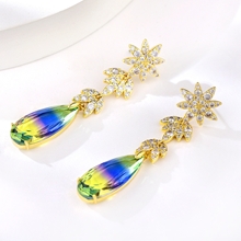 Show details for Unique Cubic Zirconia Medium Dangle Earrings